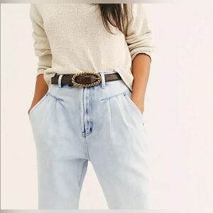 One Teaspoon Streetwalkers High Waist Straight Leg Trouser Denim Jeans Pacifica